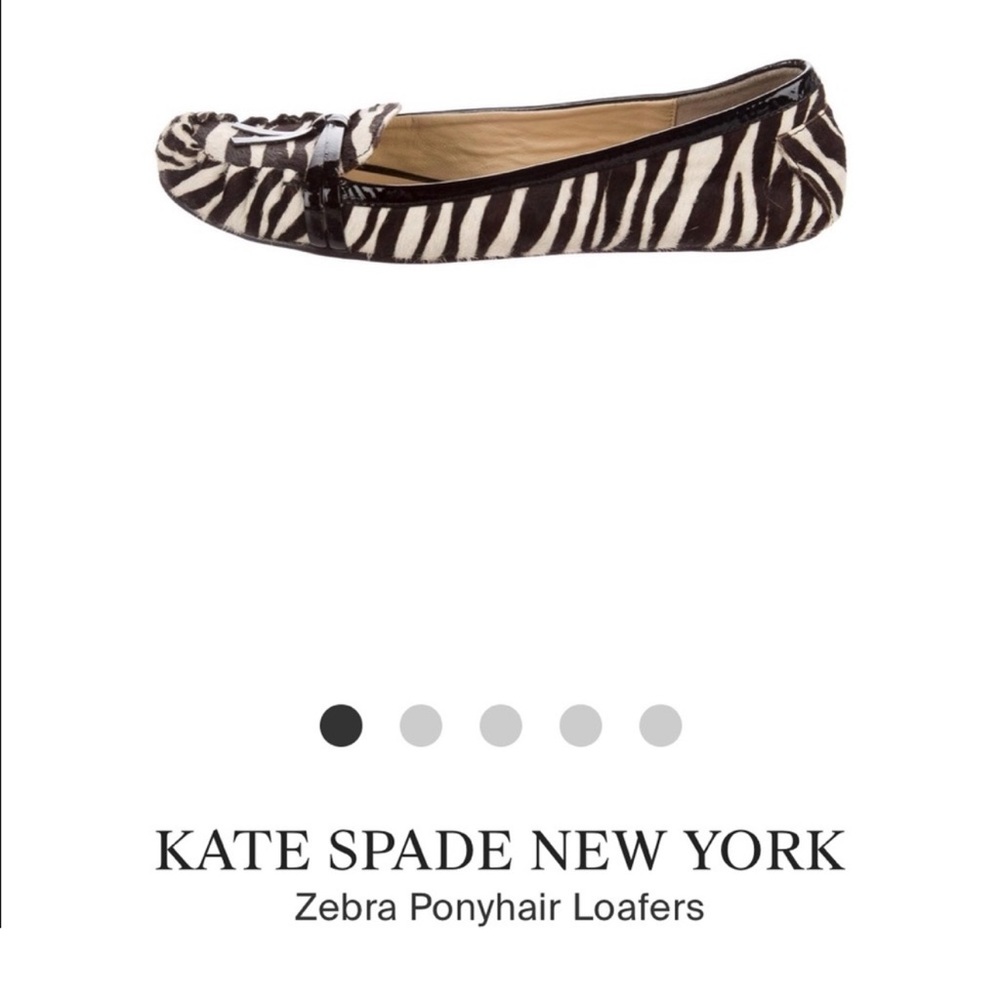 Kate Spade New York Zebra Ponyhair loafers Size 8.5